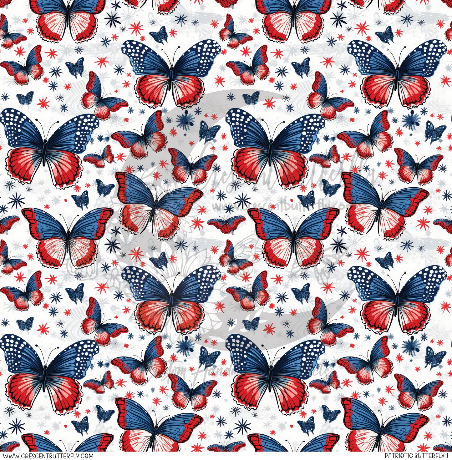 Patriotic Butterfly 1 Printed Vinyl Sheet/Wrap