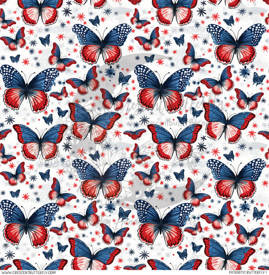 Patriotic Butterfly 1 Printed Vinyl Sheet/Wrap