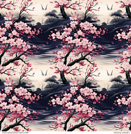 Peaceful Sakuar 3 Printed Vinyl Sheet/Wrap