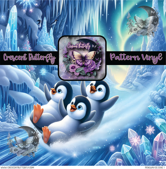 Penguin Ice Cave 1 Printed Vinyl Sheet/Wrap