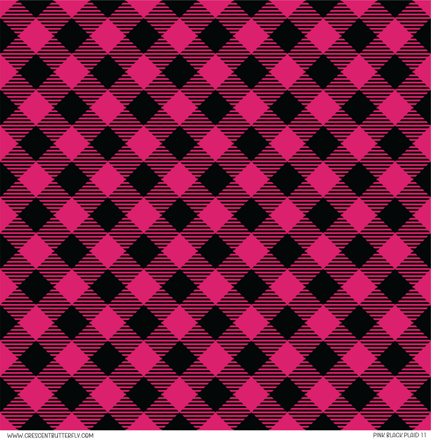 Pink Black Plaid 11 Vinyl Sheet/Wrap