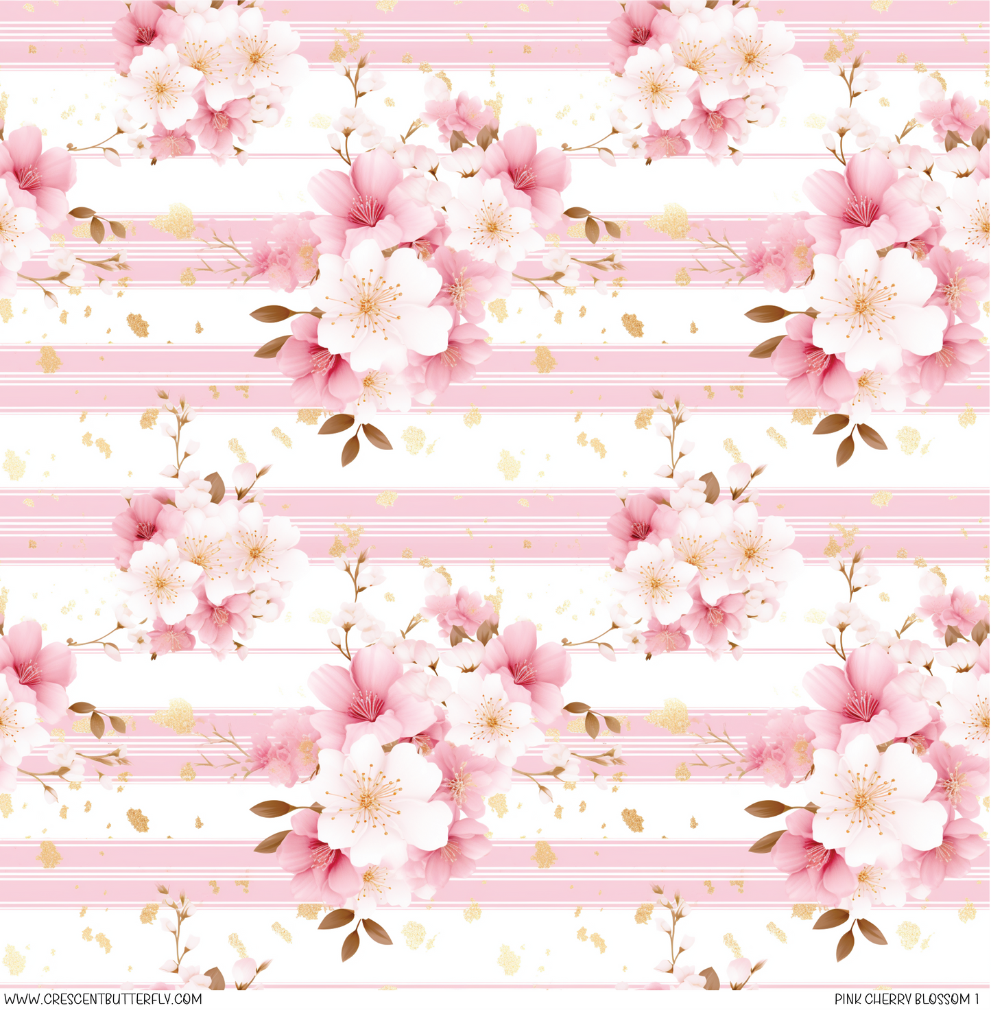 Pink Cherry Blossom 1 Printed Vinyl Sheet/Wrap