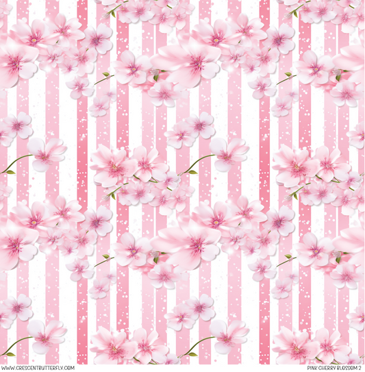 Pink Cherry Blossom 2 Printed Vinyl Sheet/Wrap