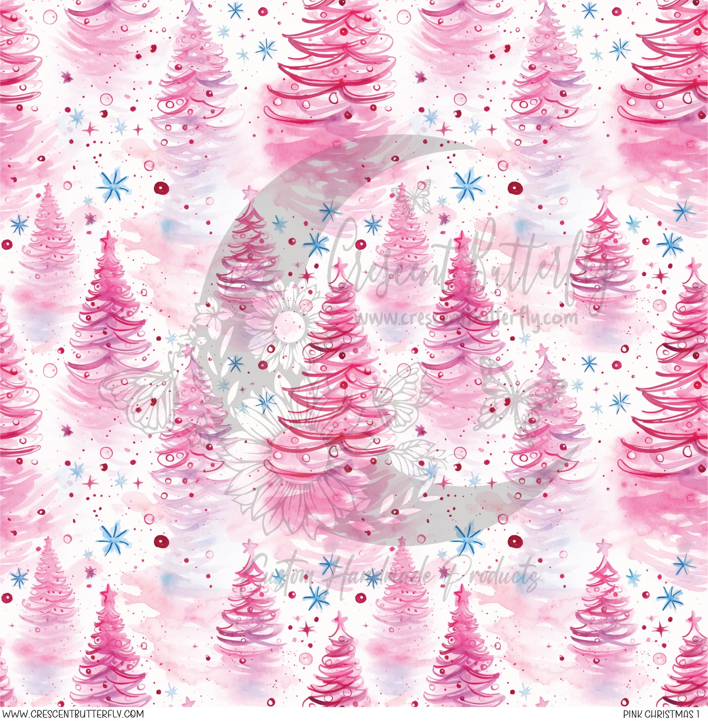 Pink Christmas 1 Printed Vinyl Sheet/Wrap