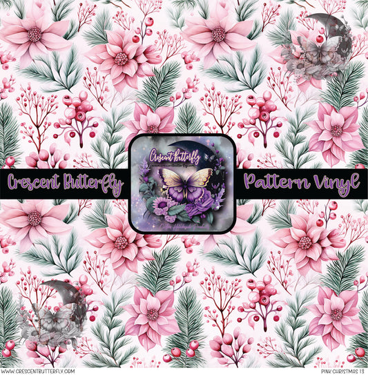 Pink Christmas 13 Printed Vinyl Sheet/Wrap