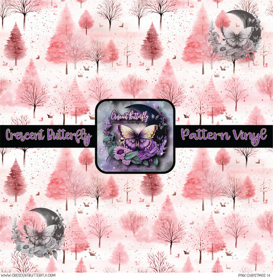 Pink Christmas 14 Printed Vinyl Sheet/Wrap