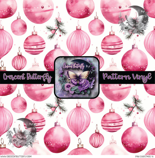Pink Christmas 16 Printed Vinyl Sheet/Wrap