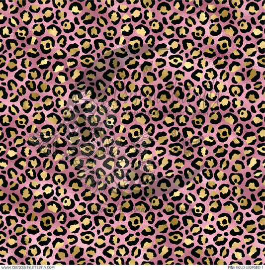 Pink Gold Leopard 1 Printed Vinyl Sheet/Wrap