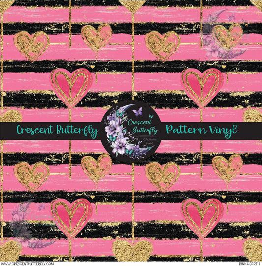 Pink Heart 1 Printed Vinyl Sheet/Wrap