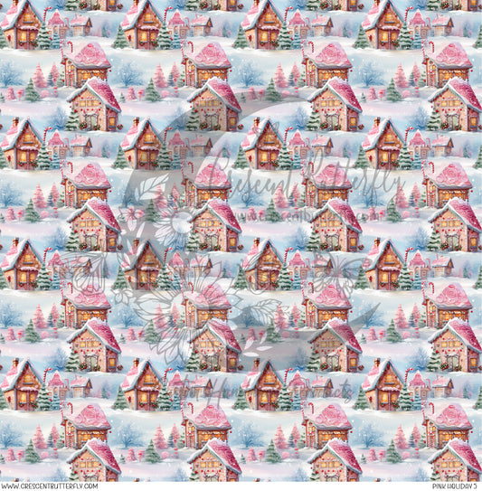 Pink Holiday 5 Printed Vinyl Sheet/Wrap