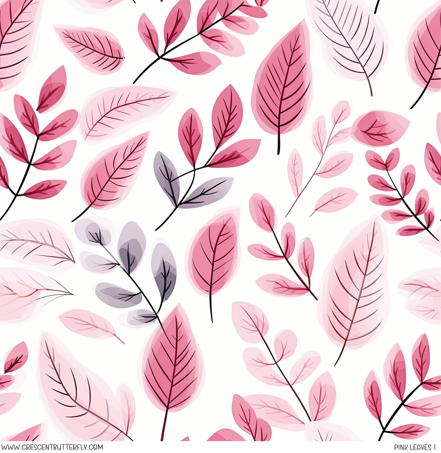 Pink Leaves 1 Vinyl Sheet/Wrap