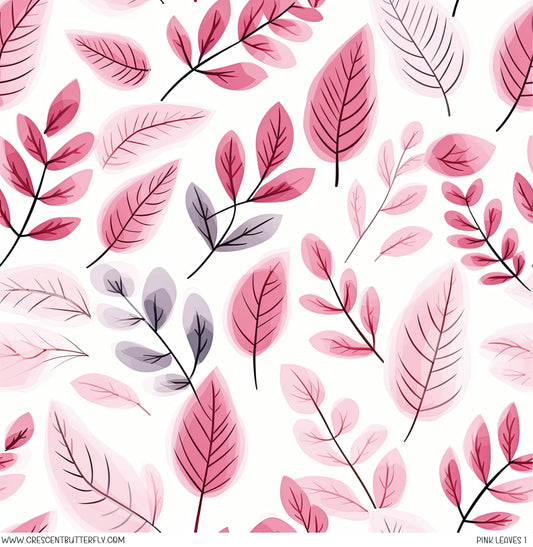 Pink Leaves 1 Vinyl Sheet/Wrap