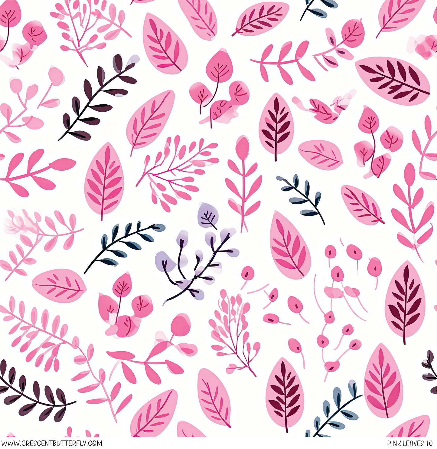 Pink Leaves 10 Vinyl Sheet/Wrap