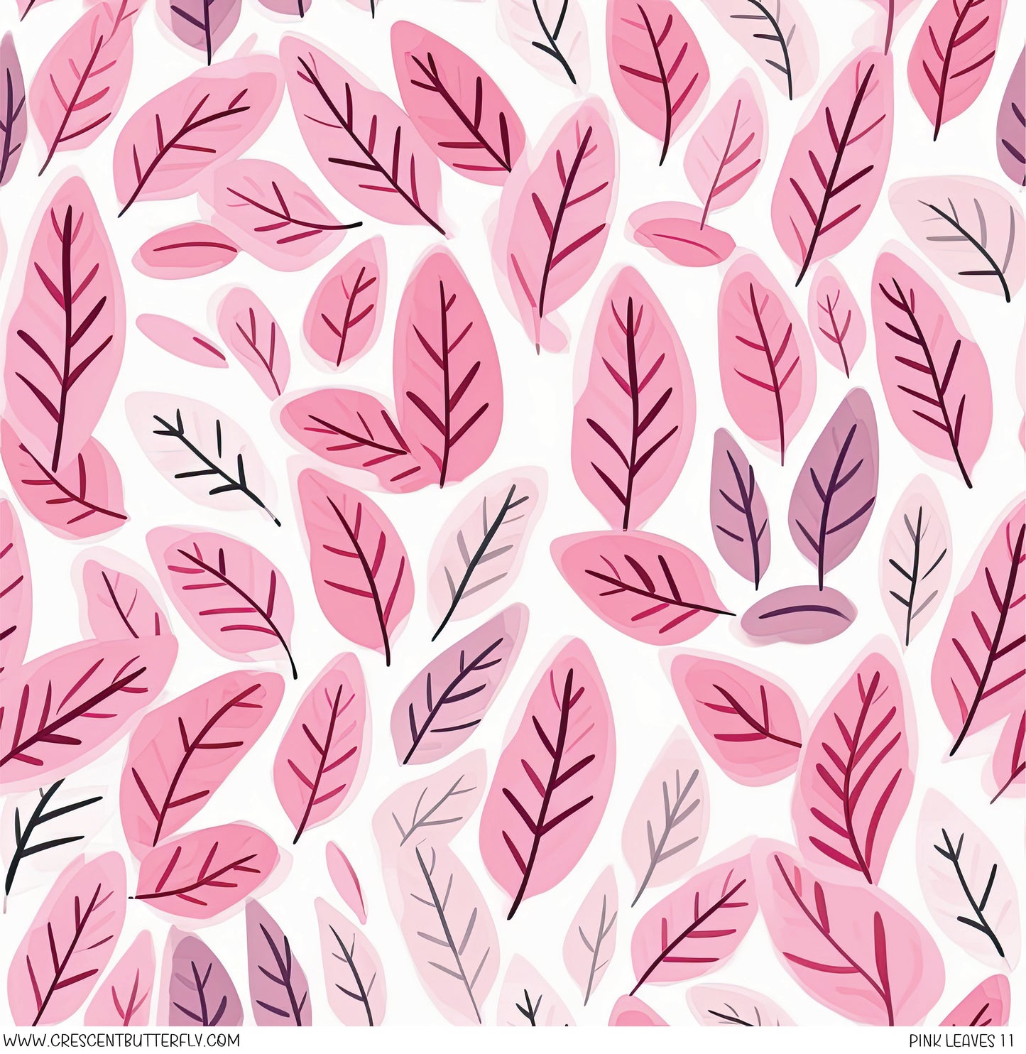 Pink Leaves 11 Vinyl Sheet/Wrap