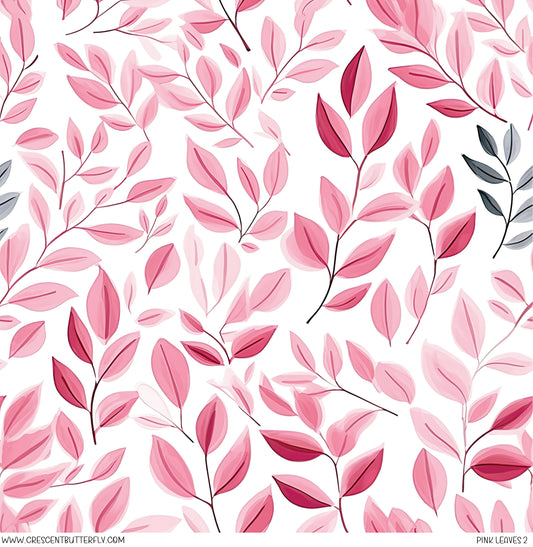 Pink Leaves 2 Vinyl Sheet/Wrap