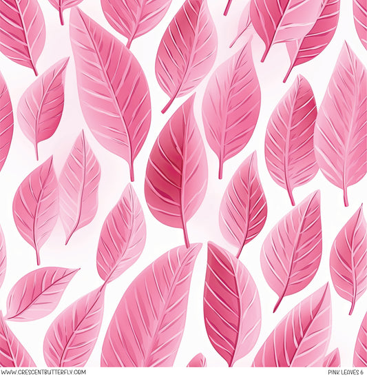 Pink Leaves 6 Vinyl Sheet/Wrap