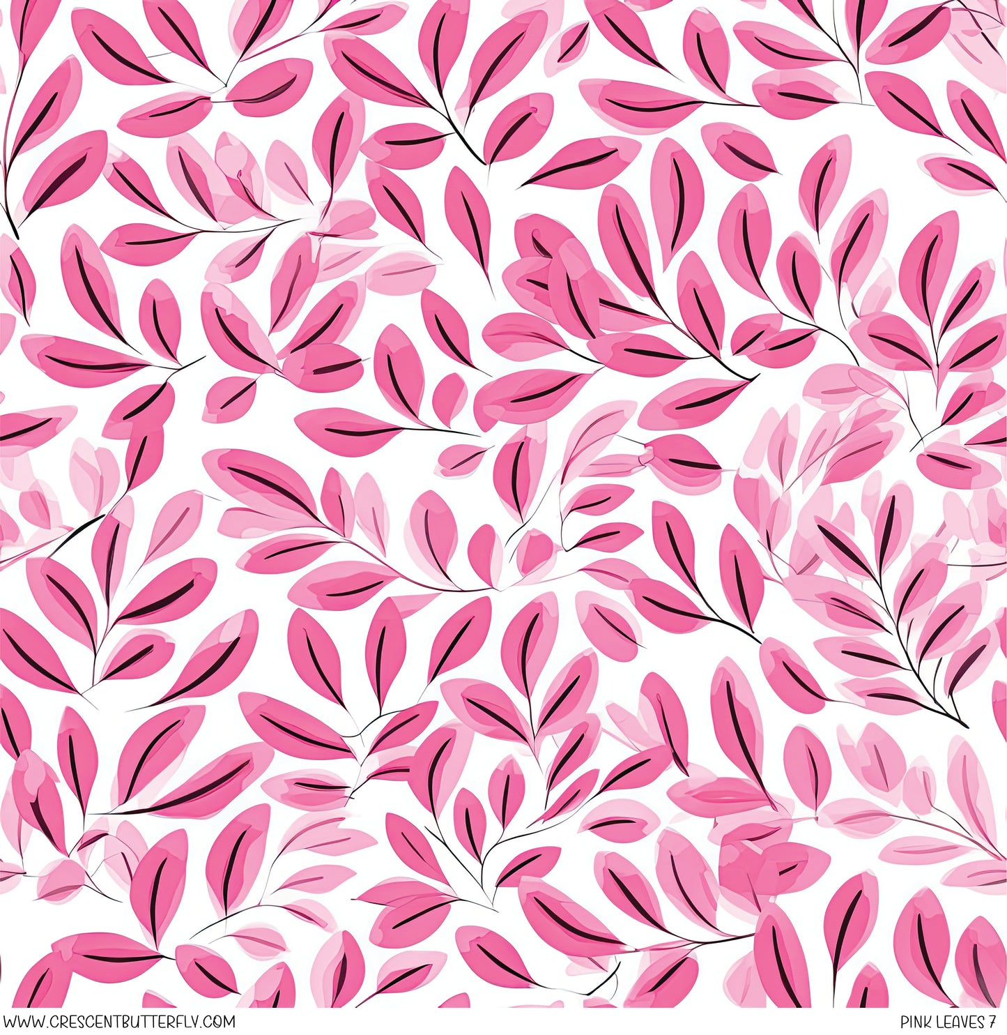 Pink Leaves 7 Vinyl Sheet/Wrap