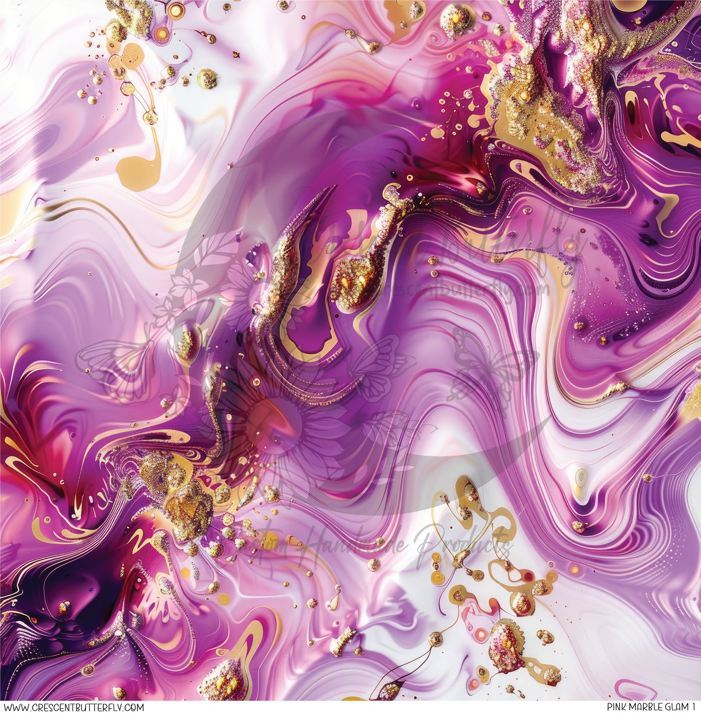 Pink Marble Glam 1 Printed Vinyl Sheet/Wrap