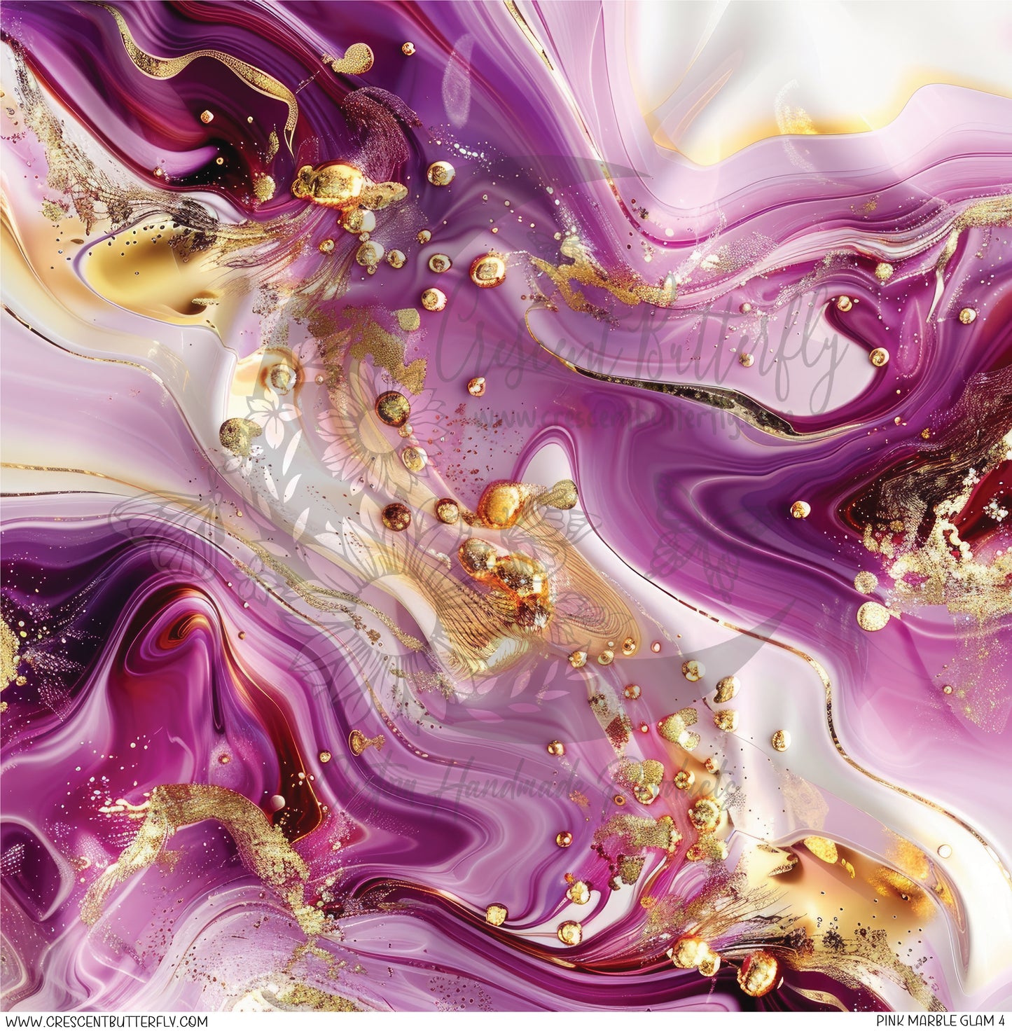 Pink Marble Glam 4 Printed Vinyl Sheet/Wrap