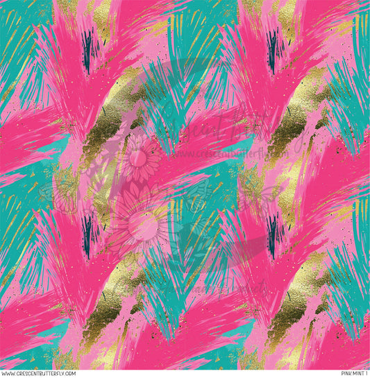 Pink Mint 1 Printed Vinyl Sheet/Wrap