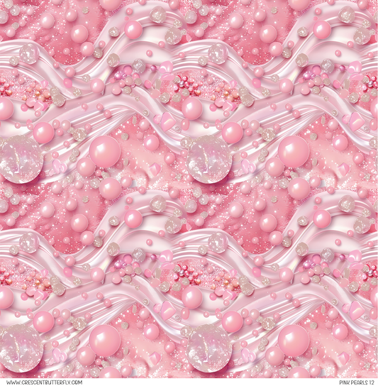 Pink Pearls 12 Printed Vinyl Sheet/Wrap