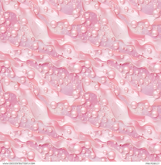 Pink Pearls 7 Printed Vinyl Sheet/Wrap