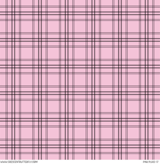 Pink Plaid 17 Printed Vinyl Sheet/Wrap