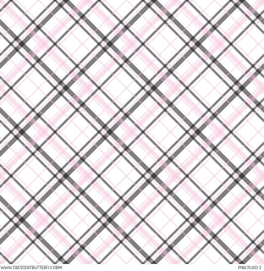 Pink Plaid 2 Printed Vinyl Sheet/Wrap