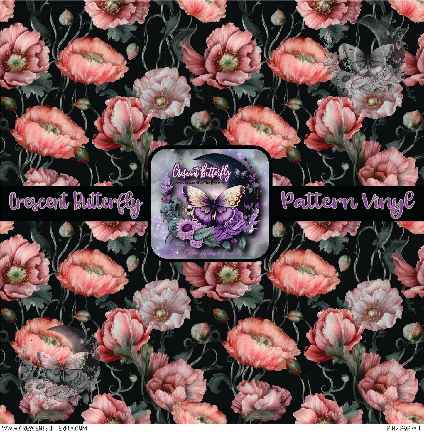 Pink Poppy 1 Printed Vinyl Sheet/Wrap