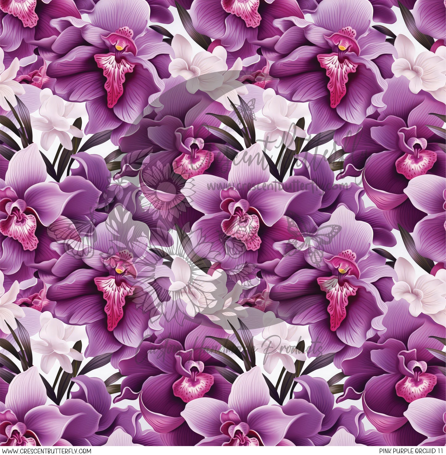 Pink Purple Orchid 11 Printed Vinyl Sheet/Wrap