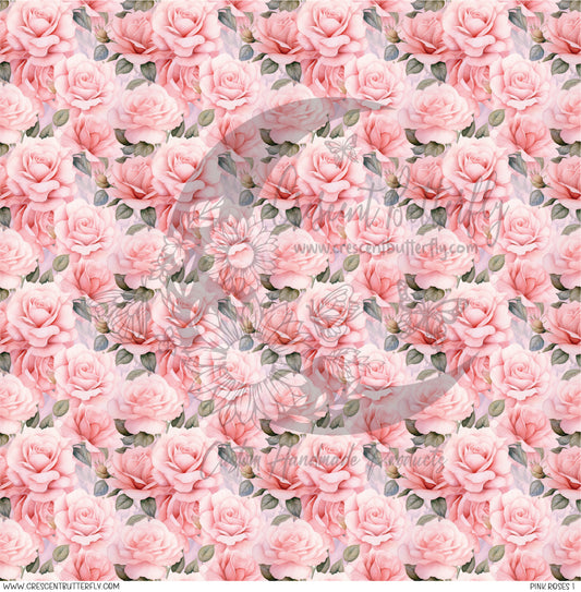 Pink Roses 1 Printed Vinyl Sheet/Wrap