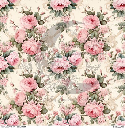 Pink Roses 11 Printed Vinyl Sheet/Wrap