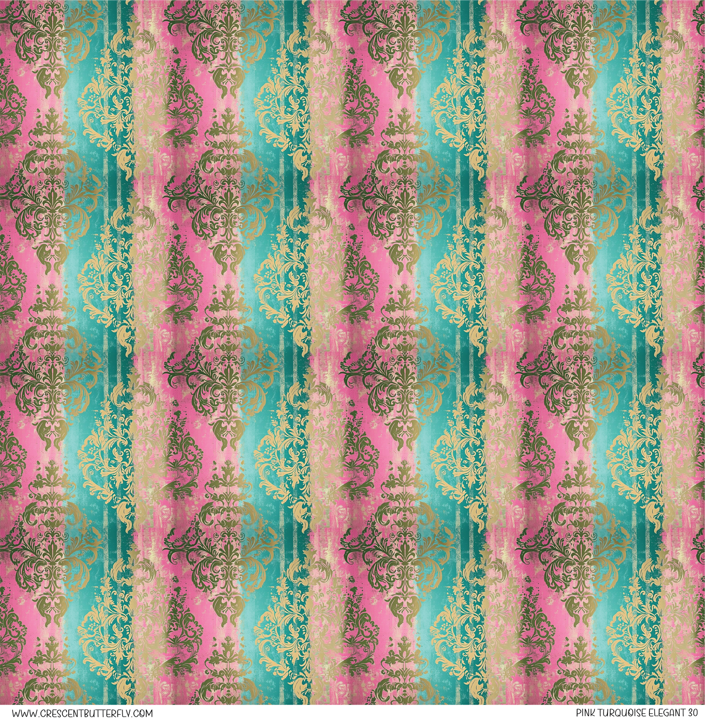 Pink Turquoise Elegant 30 Pattern Vinyl Sheet/Wrap