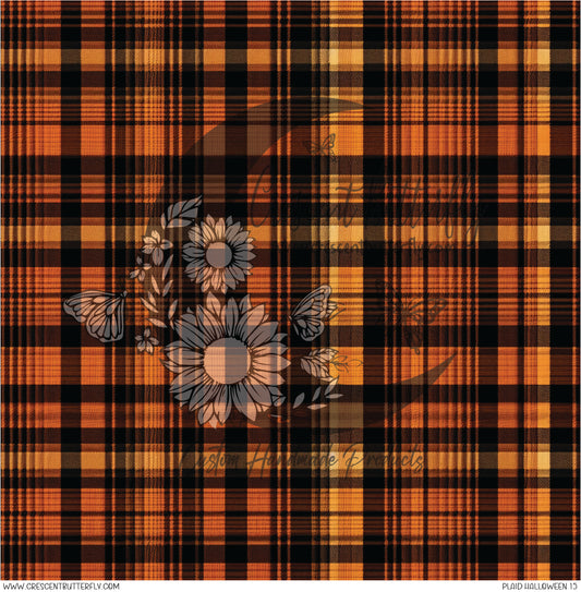 Plaid Halloween 15 Printed Vinyl Sheet/Wrap
