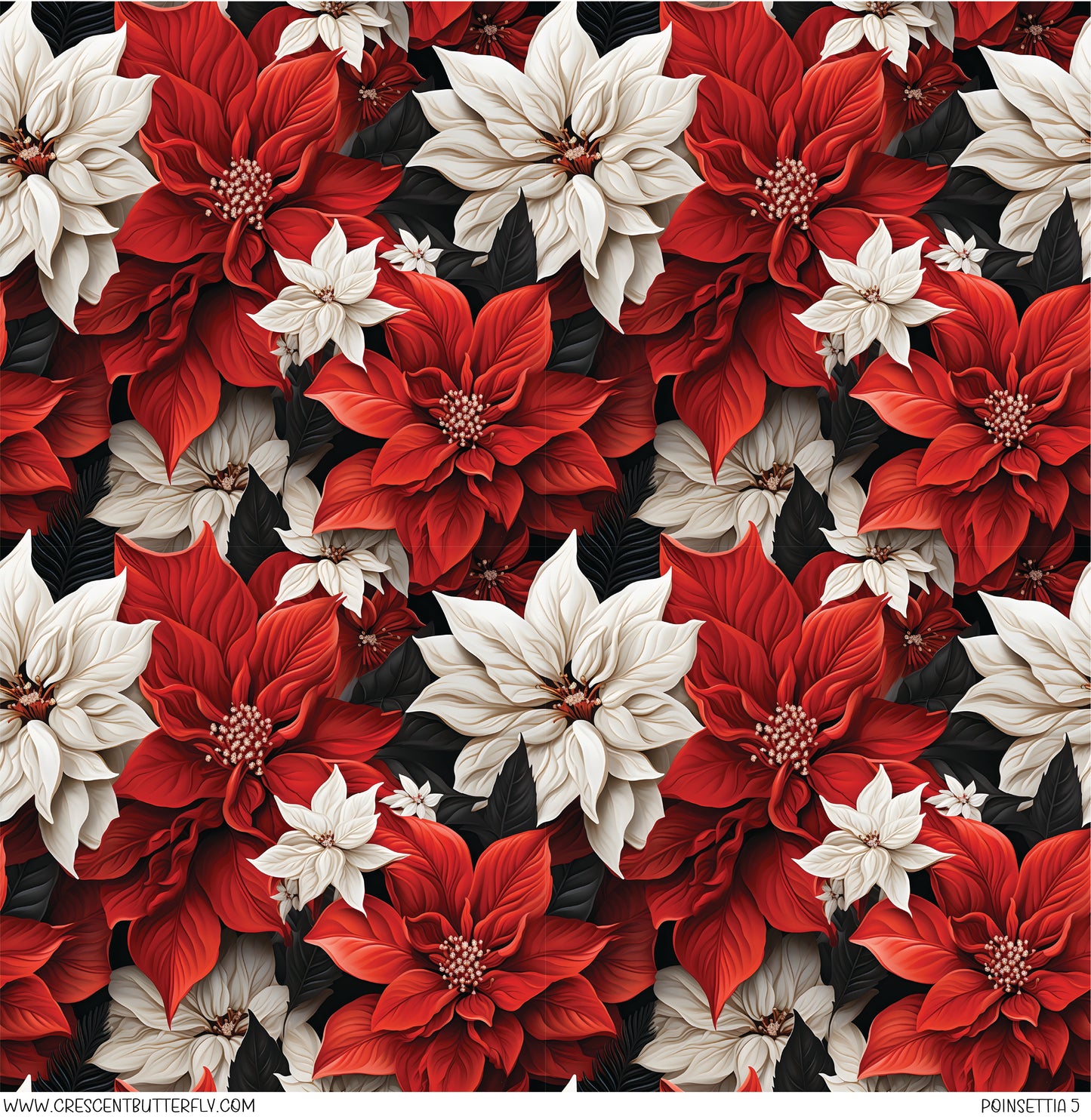 Poinsettia 5 Printed Vinyl Sheet/Wrap