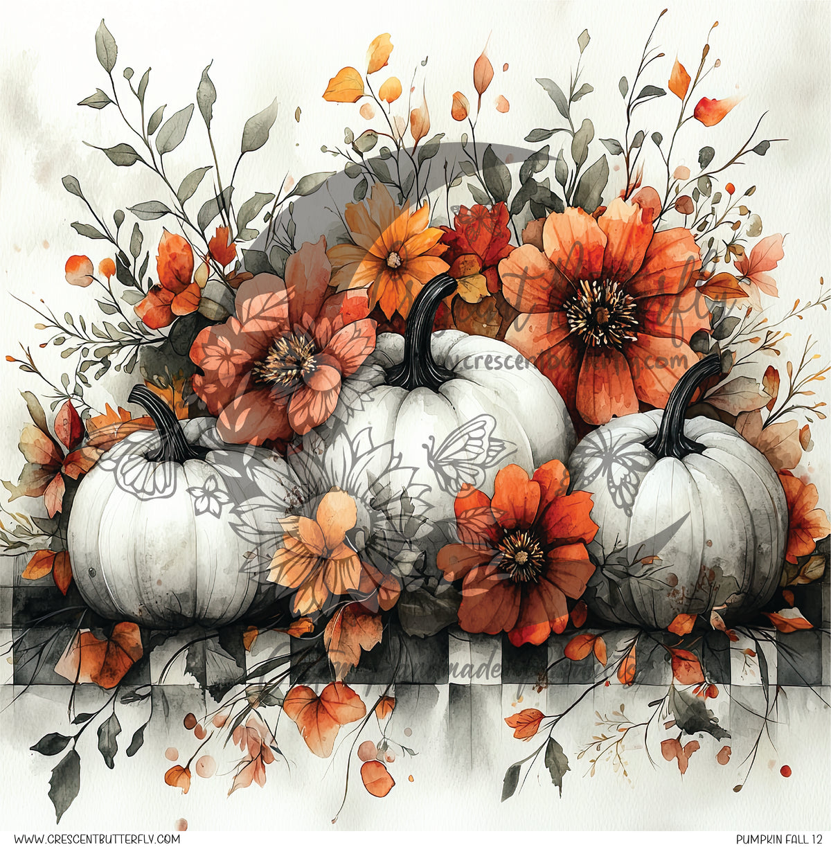 Fall Vinyl Pumpkin Fall 12 Printed Vinyl Sheet/Wrap – Crescent Butterfly Design Co.