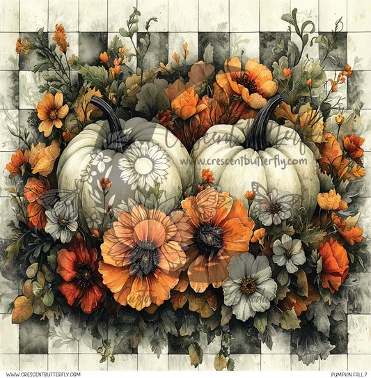 Pumpkin Fall 7 Printed Vinyl Sheet/Wrap