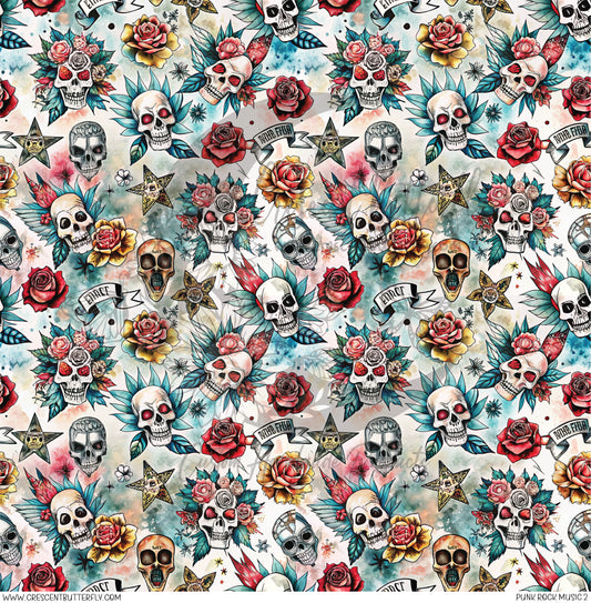 Punk Rock Music 2 Printed Vinyl Sheet/Wrap