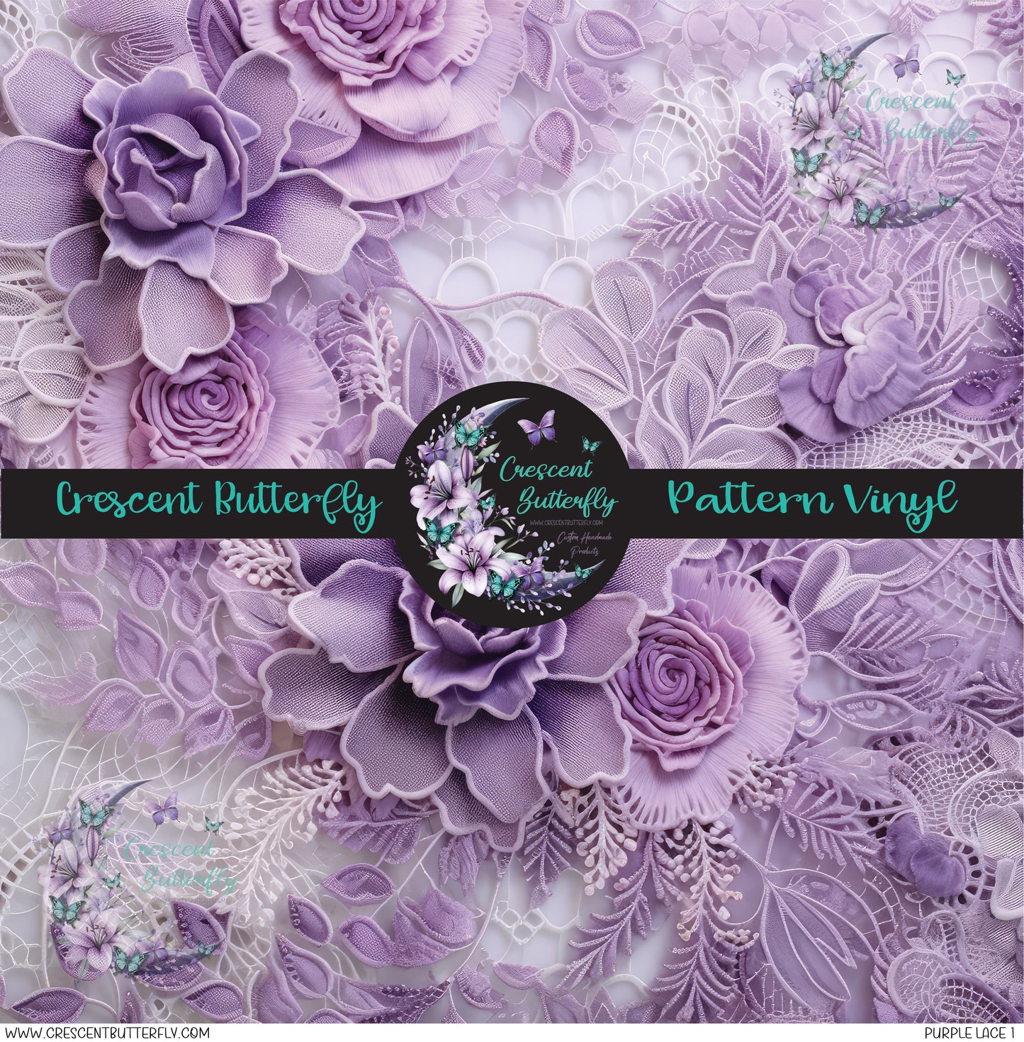 Purple Lace 1 Printed Vinyl Sheet/Wrap