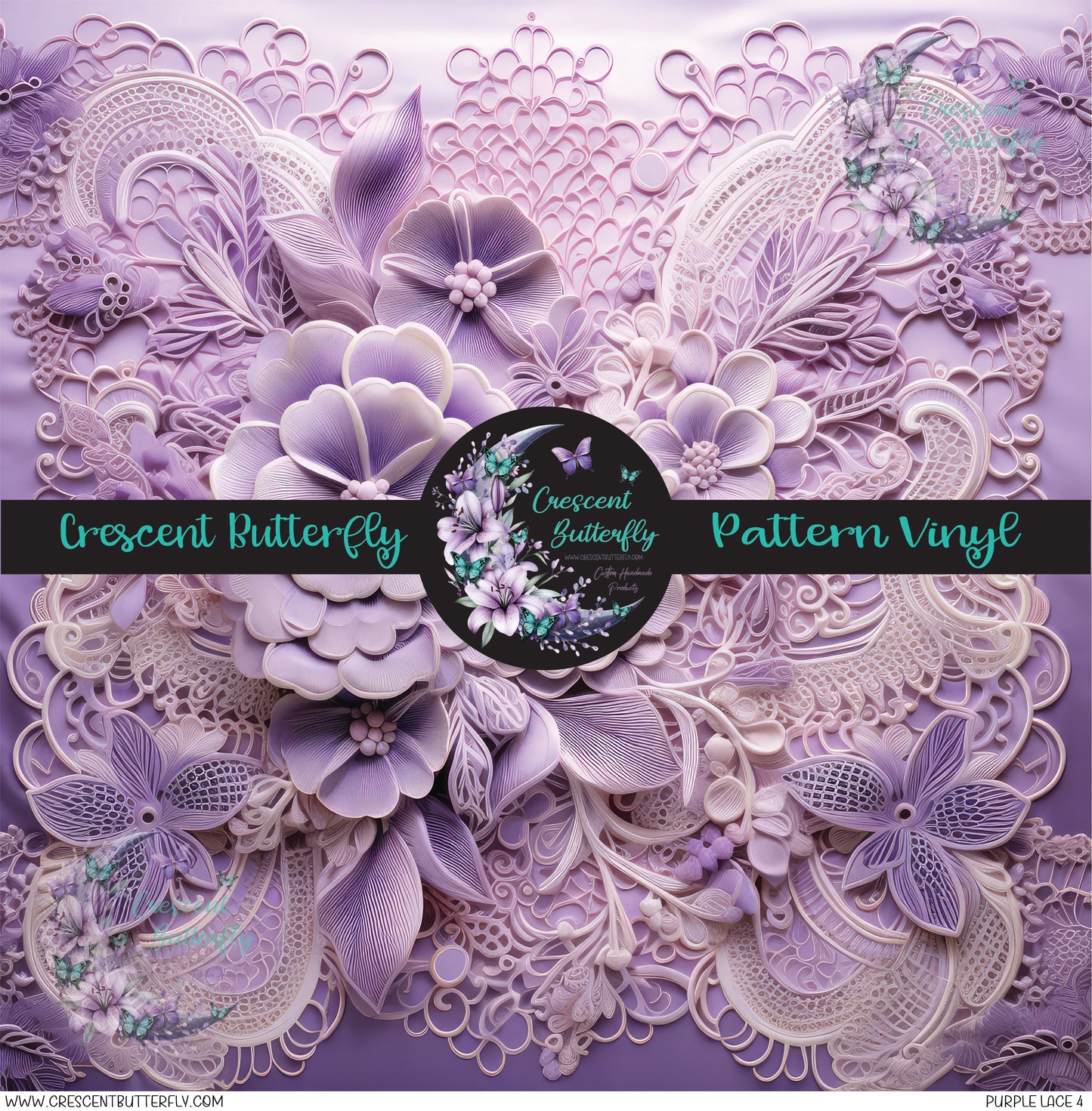 Purple Lace 4 Printed Vinyl Sheet/Wrap