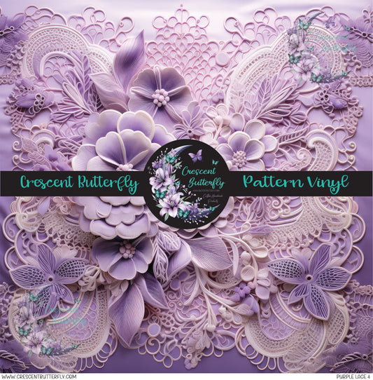 Purple Lace 4 Printed Vinyl Sheet/Wrap