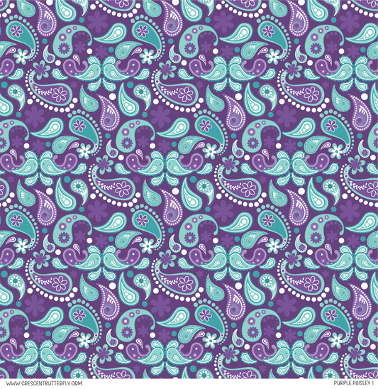 Purple Paisley 1 Vinyl Sheet/Wrap