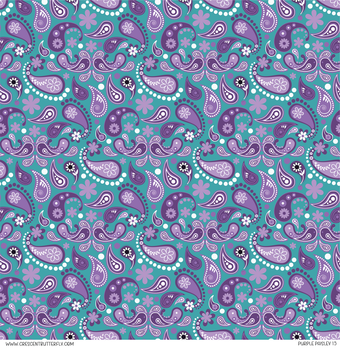 Purple Paisley 15 Vinyl Sheet/Wrap