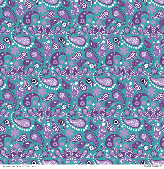 Purple Paisley 15 Vinyl Sheet/Wrap