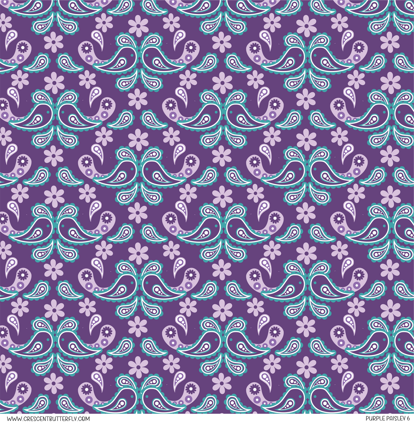 Purple Paisley 6 Vinyl Sheet/Wrap