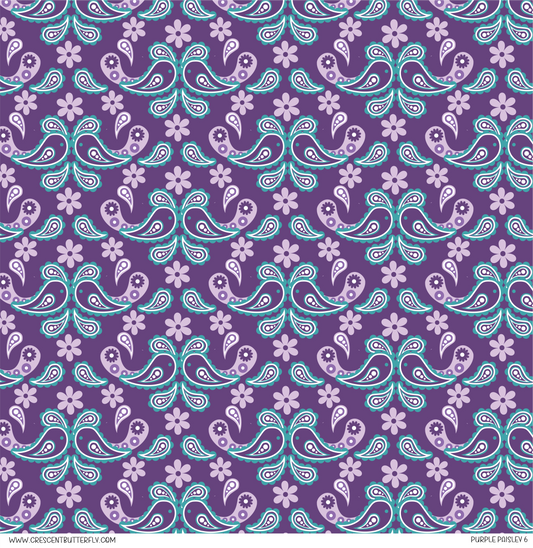 Purple Paisley 6 Vinyl Sheet/Wrap