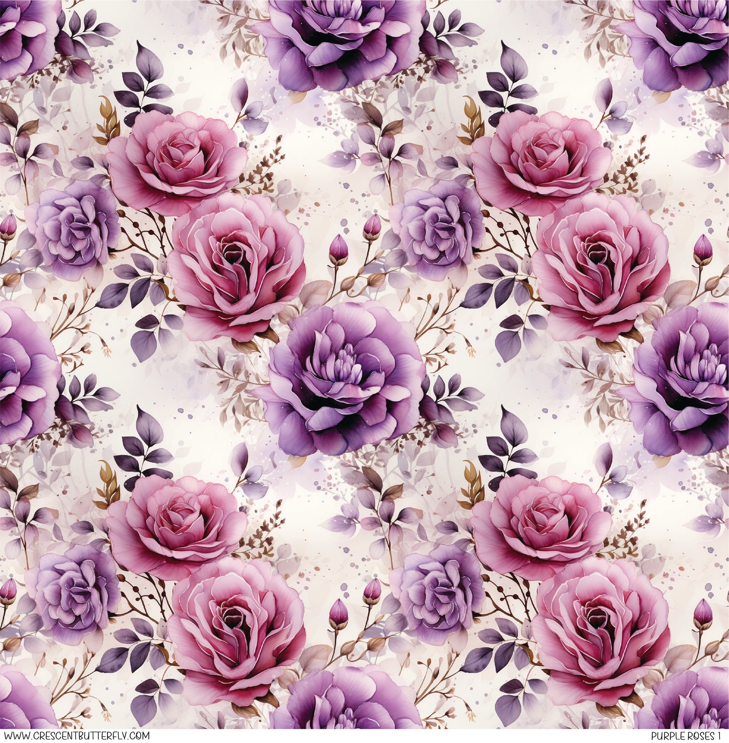 Purple Roses 1 Printed Vinyl Sheet/Wrap