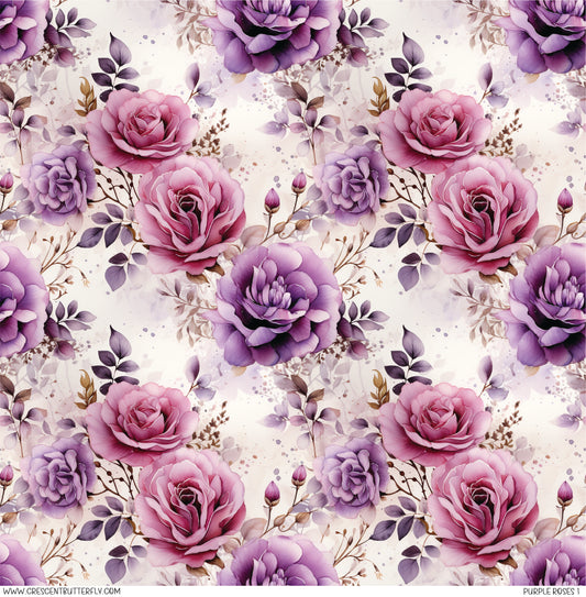 Purple Roses 1 Printed Vinyl Sheet/Wrap