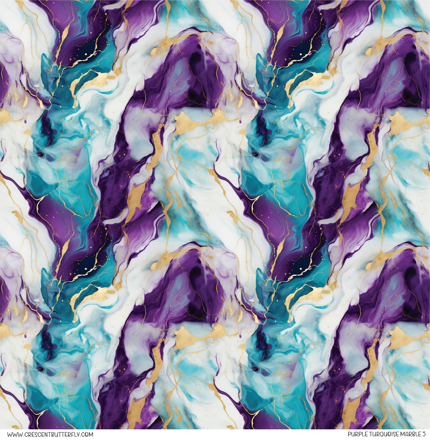 Purple Turquoise Marble 5 Vinyl Sheet/Wrap