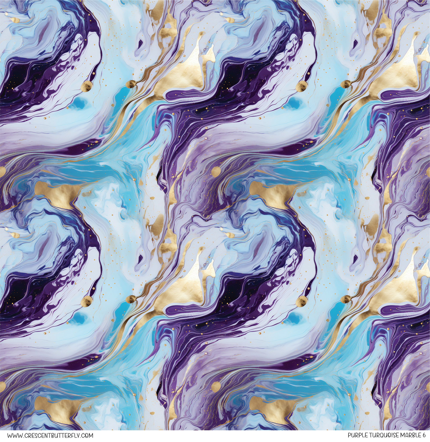 Purple Turquoise Marble 6 Vinyl Sheet/Wrap